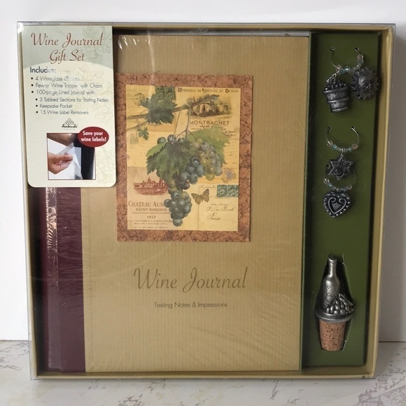 WINE JOURNAL GIFT SET BRAND NEW IN BOX - Picture 1 of 8